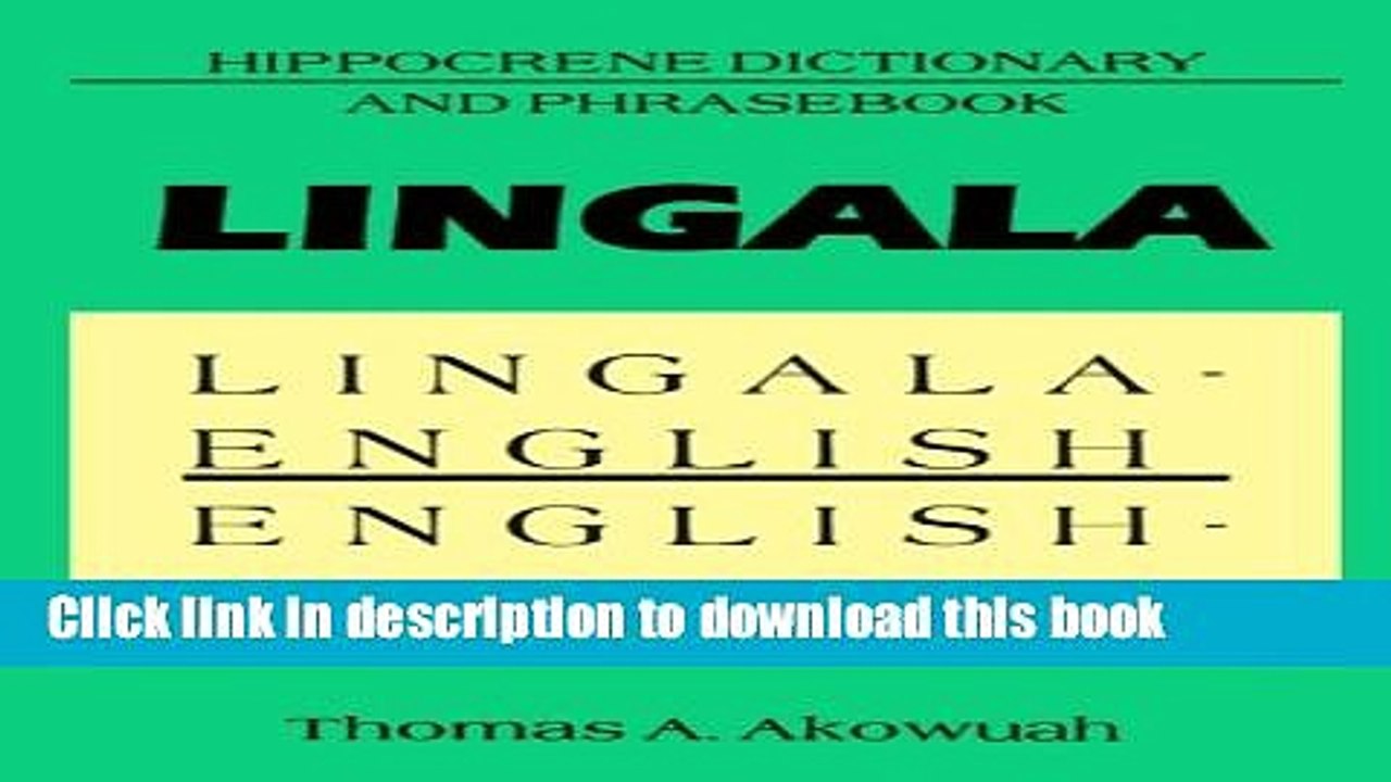 [Download] Lingala English Dic   Phrasebook Hardcover Collection