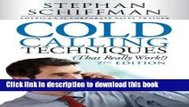 [Popular] Cold Calling Techniques (That Really Work!) Kindle Free