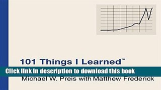 [Popular] 101 Things I Learned Â® in Business School Paperback Online