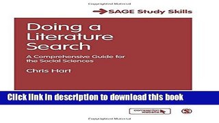 [Popular] Doing a Literature Search: A Comprehensive Guide for the Social Sciences Kindle Free