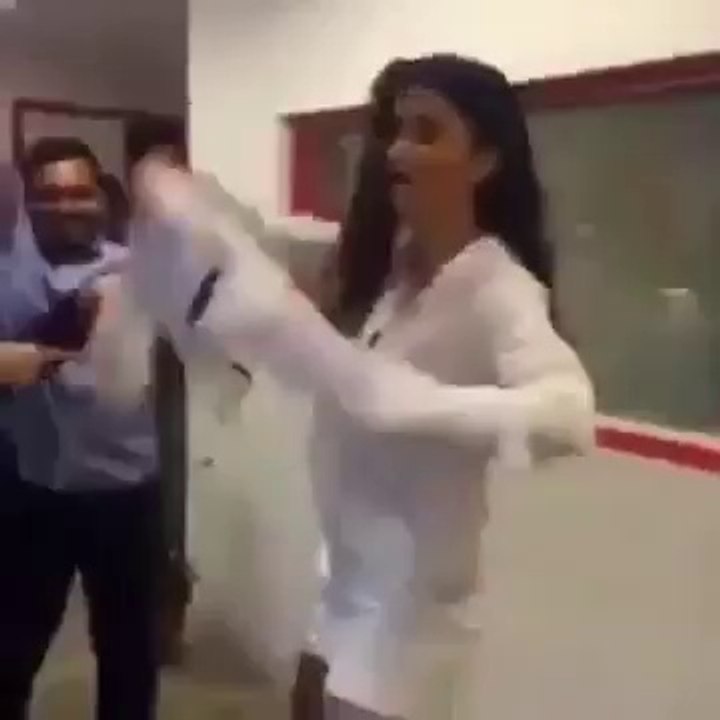 Katrina Kaif throws shirt during dancing step
