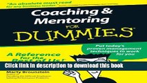 [Popular] Coaching and Mentoring For Dummies Paperback Online