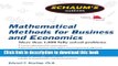 [Popular] Schaum s Outline of Mathematical Methods for Business and Economics (Schaum s Outlines)