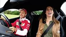 Sebastian Vettel v GRIP test driver Cyndie Allemann - head-to-head in a Ferrari 488 GTB