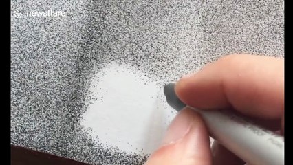 Artist spends 70 hours creating amazing image out of dots