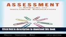 [Download] Assessment: In Special and Inclusive Education Paperback Online