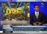 Venezuela: miles de jóvenes marchan en el Día de la Juventud