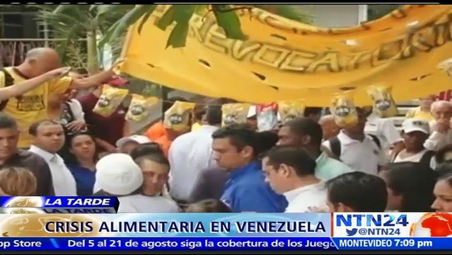 Oposición protesta a las afueras de la FAO y exige al organismo declarar crisis humanitaria en Venezuela