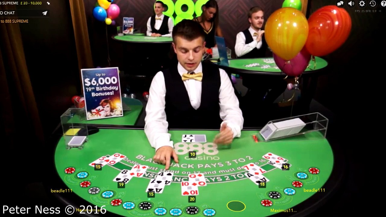 When Peter Ness with nick name P.Ness plays blackjack