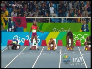 Ángela Tenorio en los 100 metros planos