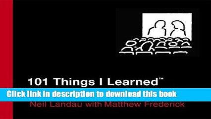[Download] 101 Things I Learned in Film School Hardcover Online