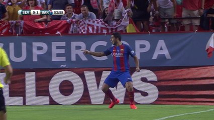 Finale Coupe d'Espagne - Match aller - But de Luis Suarez pour le Fc Barcelone