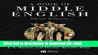 [Popular] A Book of Middle English Hardcover Free