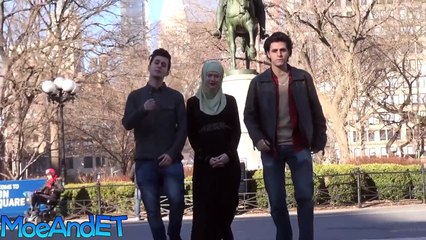 How people react to a young muslim woman praying in public