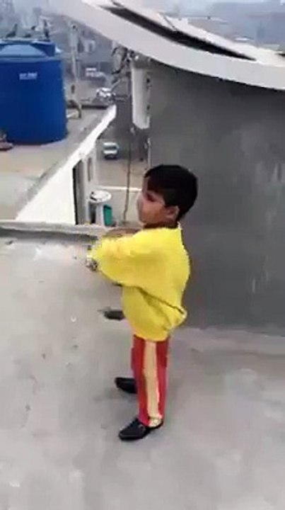 Funny little boy