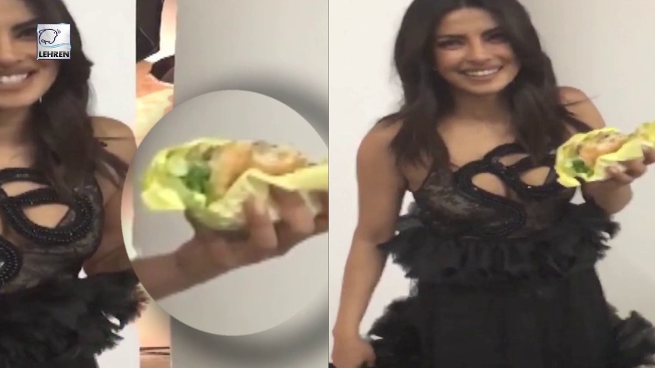 (Video) Priyanka Chopra EATS Burger During Photoshoot