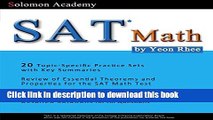 [Popular Books] SAT Math: Solomon Academy s SAT Math Book Free Online