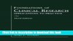 [Popular Books] Foundations of Clinical Research: Applications to Practice (3rd Edition) Full Online