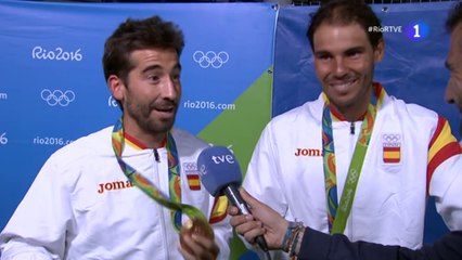 Rafael Nadal & Marc Lopez Interview after their victory at the Rio Olympics