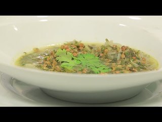 شوربة سبانخ و عدس | رانيا الجزار