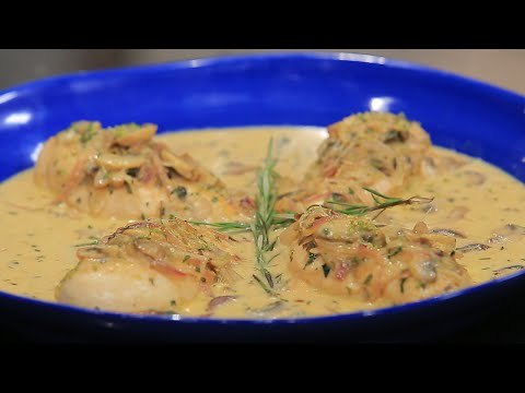 دجاج بصلصة الجبن و الاعشاب | غادة التلي