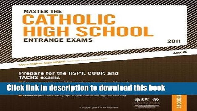 [Popular Books] Master The Catholic High School Entrance Exams - 2011: Prepare for the TACHS,