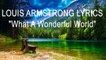 LOUIS ARMSTRONG LYRICS - What A Wonderful World