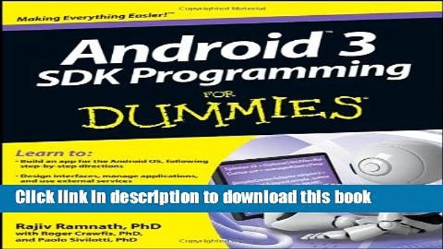 [Read PDF] Android 3 SDK Programming For Dummies Ebook Free