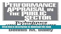 [Download] Performance Appraisal in the Public Sector: Techniques and Applications Kindle Free