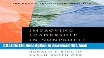 [Download] Improving Leadership in Nonprofit Organizations Kindle Online