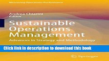 [Download] Sustainable Operations Management: Advances in Strategy and Methodology (Measuring