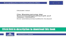 [Download] Die Besteuerung der Kommanditgesellschaft auf Aktien (KGaA): Eine