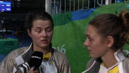 Jeux Olympiques 2016 - Escrime - Réaction des Fleurettistes après l'élimination en quarts