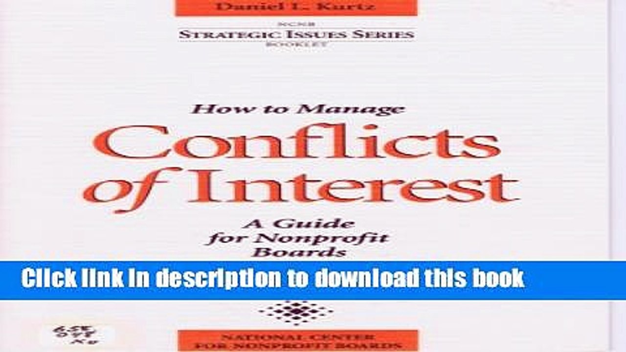 [Download] How to Manage Conflicts of Interest: A Guide for Nonprofit Boards (NCNB strategic