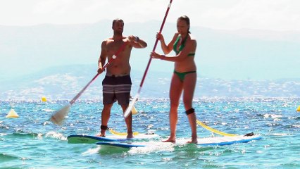 Initiation au paddle sur la plage du Trottel à Ajaccio