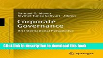 [Download] Corporate Governance: An International Perspective (Csr, Sustainability, Ethics