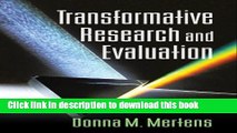 [Popular Books] Transformative Research and Evaluation Full Online