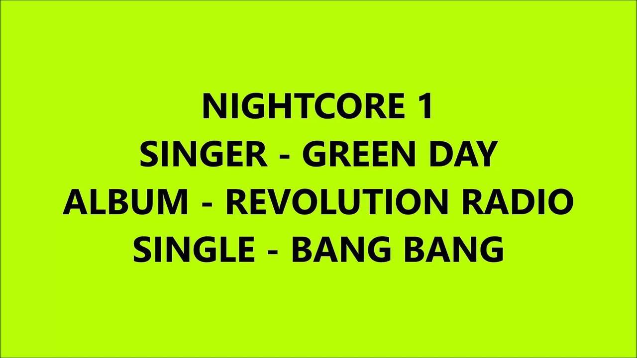 Bang Bang - Green Day - Nightcore