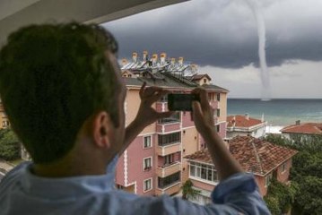 Kastamonu Abana'da Sahil Şeridinde Korkutan Hortum