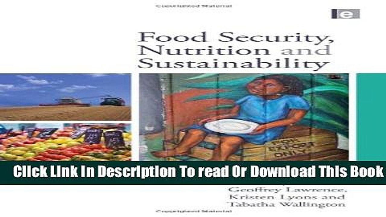 [Download] Food Security, Nutrition and Sustainability Kindle Free
