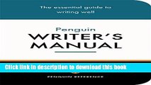 [Popular Books] Penguin Writers Manual (Penguin Reference Books) Free Online