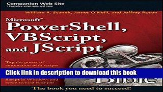 [Download] Microsoft PowerShell, VBScript and JScript Bible Paperback Free