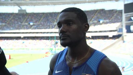 Jeux Olympiques 2016 - Athlétisme (100 M) - La réaction de Justin Gatlin après les séries