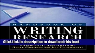 [Popular Books] Handbook of Writing Research, First Edition Free Online
