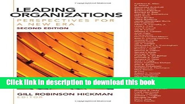[Download] Leading Organizations: Perspectives for a New Era Paperback Collection