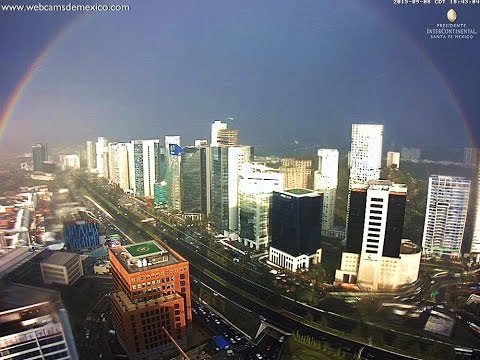 Beautiful Rainbow Forms in Mexico City in September 2015