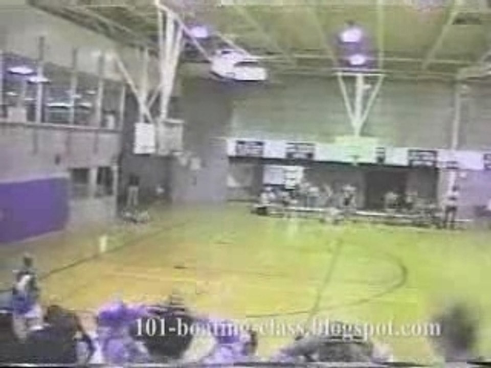 Kid knocked out by basketball
