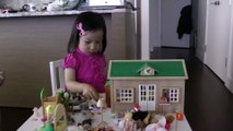 Girl Playing Sylvanian Families