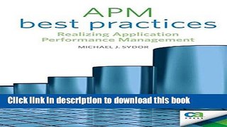 [Download] APM Best Practices: Realizing Application Performance Management Paperback Collection