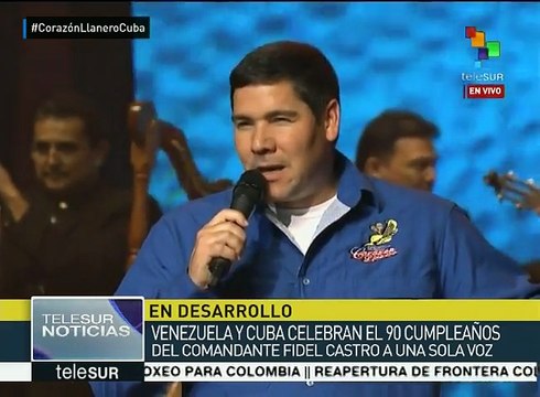 Con música Venezuela y Cuba homenajean a Fidel Castro por sus 90 años